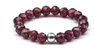 Agato Mineral ring with garnet POL-R11