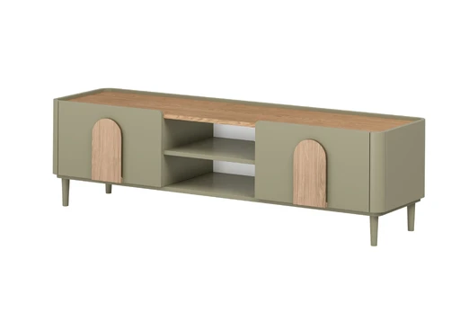 Tv Set Amilio 170 Cm - Eucalyptus / Baltic Dune Oak / Natural Oak Handles / Eucalyptus Legs
