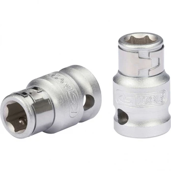 3/8" Bit adaptor socket, for bits 5/16" with retaining ring x 5/16" 28mm, KS Tools