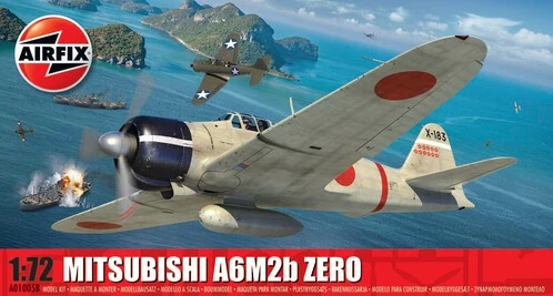 Airfix Plastikinis modelio komplektas Mitsubishi A6M2b Zero 1/72