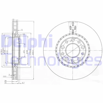 Stabdžių diskas DELPHI BG3951