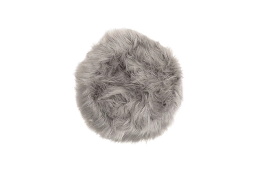 Katy Polyester Fake Fur - 34*34- -apvalus-pilka