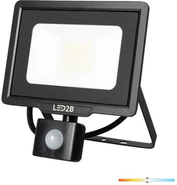 50W LED prožektorius MHC, juodas, 4000K, su judesio davikliu