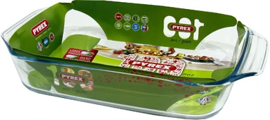 Stiklinis indas Pyrex, 39 cm x 25 cm, skaidri kaina