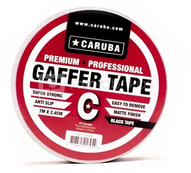 Caruba Gaffer Tape Nano Roll 7mtr x 2.4cm Zwart
