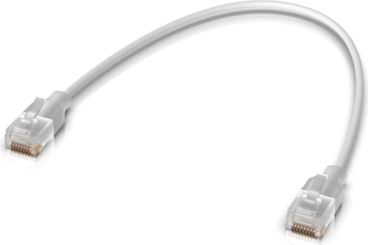 Ubiquiti UACC-Cable-Patch-EL-0.3M-W networking cable Translucent, White Cat6