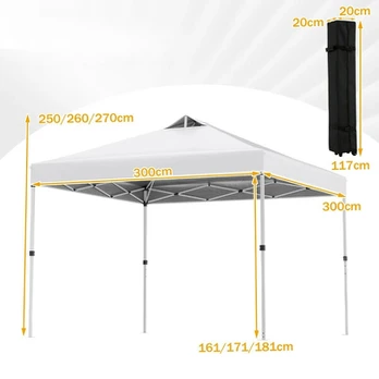 Sulankstomas sodo paviljonas Sodo palapinė 300 x 300 cm