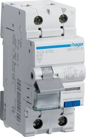 Hager Jungiklis 2P 16A B 0,01A A A tipo (ACA916D)