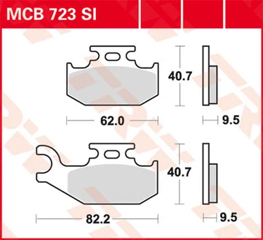 Stabdžių kaladėlės MCB723SI