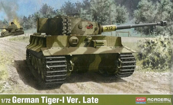 Klijuojamas modelis Academy 13431 German Tiger I Late Version 1/72
