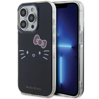 Hello Kitty IML Kitty Face dėklas iPhone 15 Pro - juodas