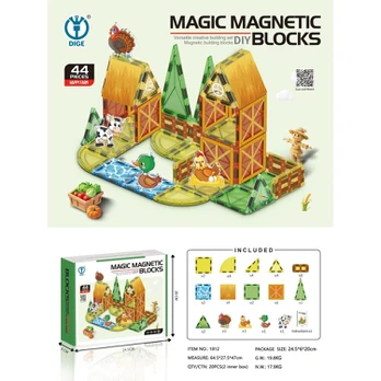 Magnetinis konstruktorius Ūkis, 44 el.
