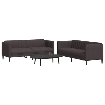 Sofos komplektas, audinys : Modelis - Dvivietė + trivietė, Spalva - ?dark brown