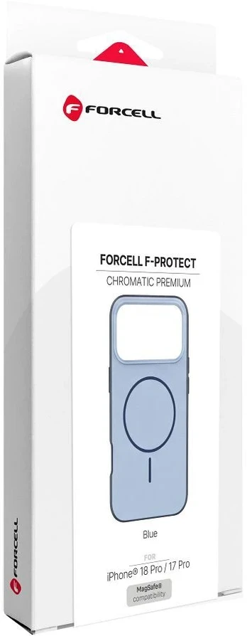 Case for iPhone 18 Pro / 17 Pro Forcell F-Protect Chromatic Premium compatible with MagSafe mėlynas
