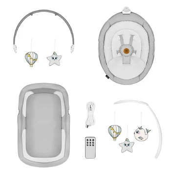 Sūpuoklė Lionelo Bella 2in1, pilka