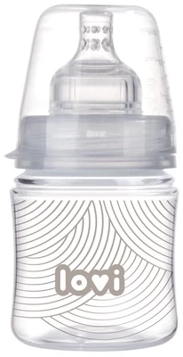 Kūdikių buteliukas Lovi Harmony, 120 ml, 0 mėn., skaidri/smėlio