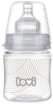 Kūdikių buteliukas Lovi Harmony, 120 ml, 0 mėn., skaidri/smėlio kaina