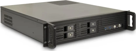 Inter-Tech 2U-2504, Rack, Server, Juodas, micro ATX, Mini-ITX, 2U, 6 cm