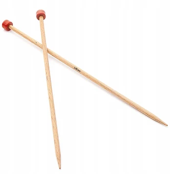 Knitpro Basix medinės tiesios virbalai 35cm, 3.75mm