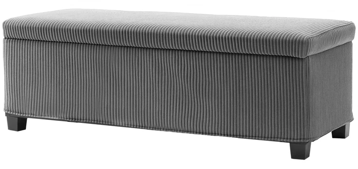 Suoliukas-daiktadėžė, 84 l, pilkas, 112 × 42 × 40 cm