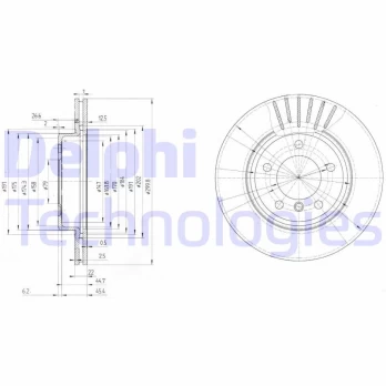 Stabdžių diskas DELPHI BG3527C