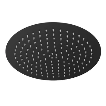 Dušo galvutė Granitan Slim Circular juoda 30 cm