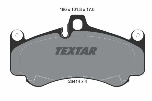 Stabdžių trinkelių rinkinys, diskinis stabdys TEXTAR 2341401