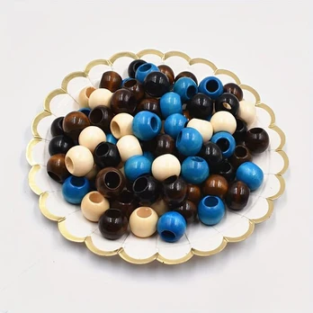 Mediniai karoliukai, Mixed Colors 60 Pcs