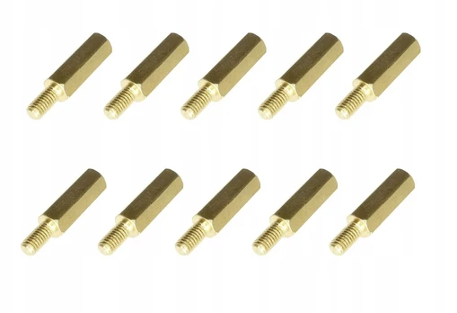 Atstumas M3 L=45mm, žalvaris, 5 vnt.