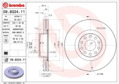 Stabdžių diskas BREMBO 09.8324.11 kaina