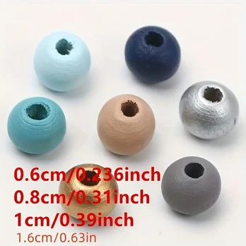 Mediniai karoliukai, 8mm 320pcs