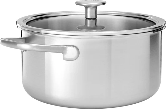 Kitchenaid - Multiply Casserole with Lid - Silver - 20 cm