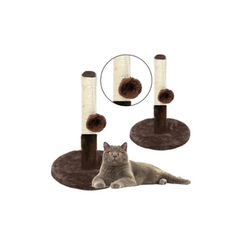 Lean Cat Scratcher Scratching Post Tower Dark Brown 40 cm x 30 cm