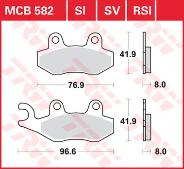 Stabdžių kaladėlės MCB582