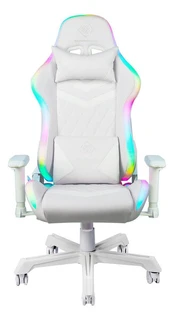 Žaidimų kėdė Deltaco WCH90 RGB, balta