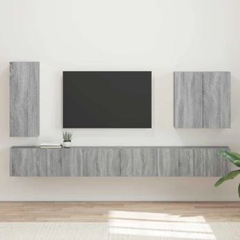 TV staliukas 6 pcs Pilkas Sonoma