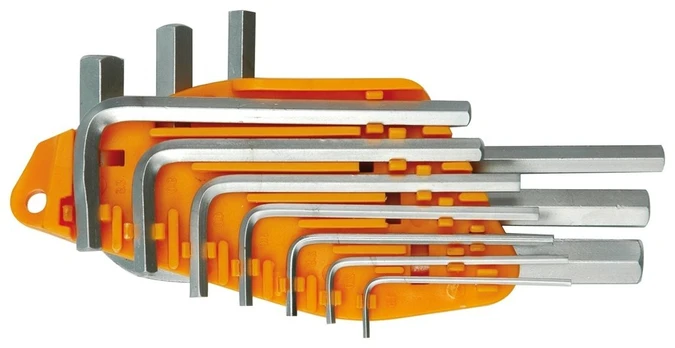 Raktų šešiabriaunių rinkinys 10vnt. 1,5-10mm CrV Vorel