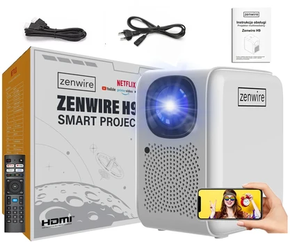 Zenwire Nešiojamas mini projektorius Fullhd 4k 12000lm Wifi Smart Multimedia