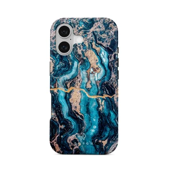 Mystic River - Blue Marble iPhone 17 Case, Tough (MagSafe) / N/A