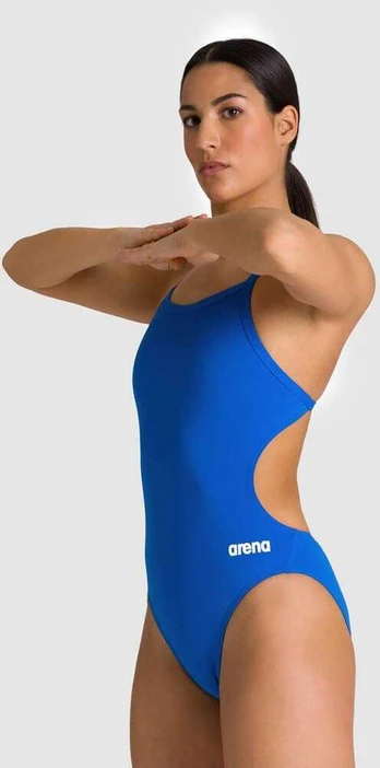 ARENA Women's Team Swimsuit Challenge Back Solid Royal