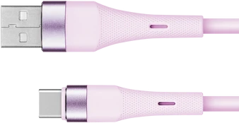 Kabelis USB - USB typu C 1 m silikonowy rožinė Kruger & Matz Basic kaina