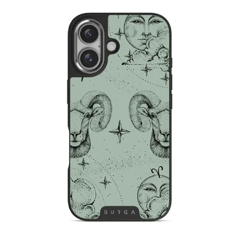 Aries - iPhone 16 Case, Elite Dark (MagSafe) / Silver / Turquoise