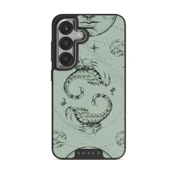 Scorpio - Samsung Galaxy S25 Plus Case, Elite Dark (Magnetic) / Silver / Turquoise
