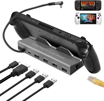 FARBOKO 6-in-1 Docking Station Steam Deck, ROG Ally, 100W