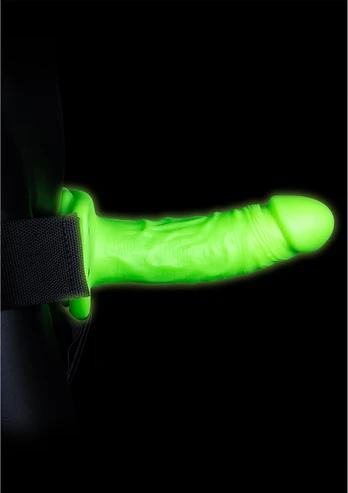 Ouch! Glow in the Dark Adjustable Strap-On Harness, Fluorescent Green