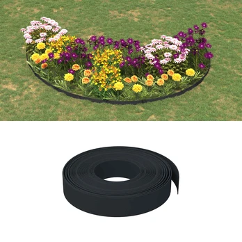 Sodo apylinkės 25 m 10 cm PE Juoda