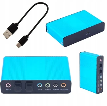Aptel išorinė garso plokštė usb 7.1 3d spdif mini jack 3.5mm ak103e