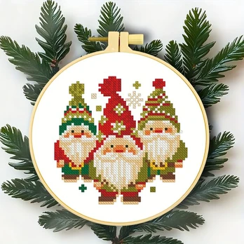 Siuvinėjimo rinkinys, Three dwarfs 11CT medium grid three-strand embroidery 20*20cm