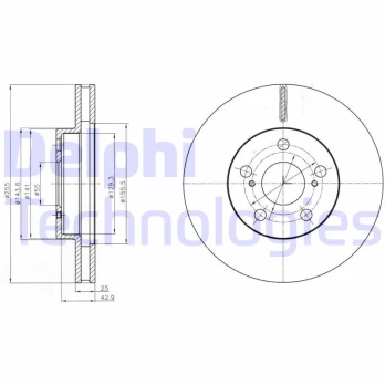 DELPHI BG4290 Brake Disc