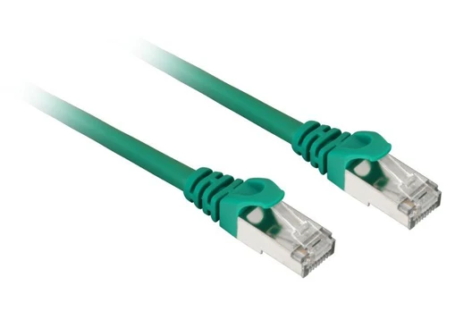 Sharkoon patch network cable SFTP, RJ-45, with Cat.7a raw cable (green, 1 meter)